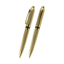 Luxury Business Office Metal Ball Pens Gold con logotipo personalizado para reuniones anuales